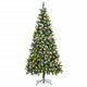 VidaXL Kunstkerstboom met verlichting en dennenappels 210 cm