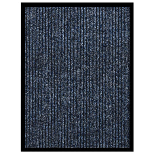 Vidaxl deurmat 60x80 cm gestreept blauw