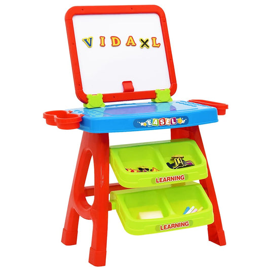 Vidaxl leerbord voor kinderen easel and learning 3-in-1