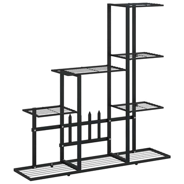 Vidaxl bloemenstandaard 94,5x25x88 cm metaal zwart