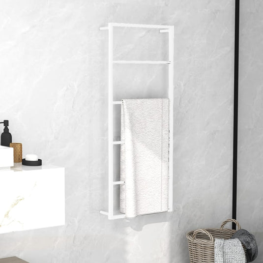 Vidaxl handdoekenrek wit 45x10x115 cm staal