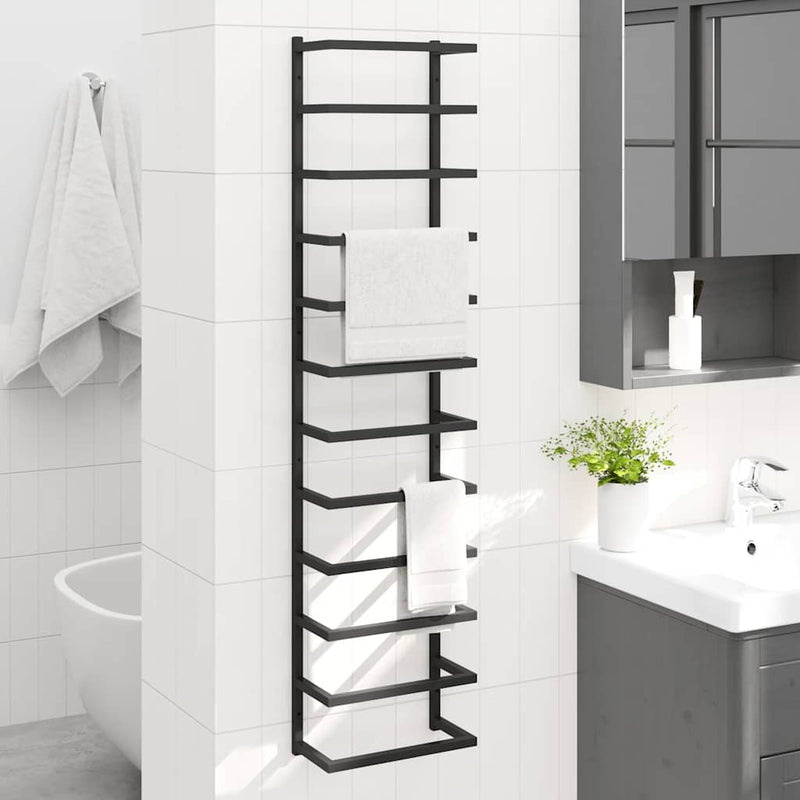 Load image into Gallery viewer, Vidaxl handdoekenrek 24x12x96 cm staal zwart
