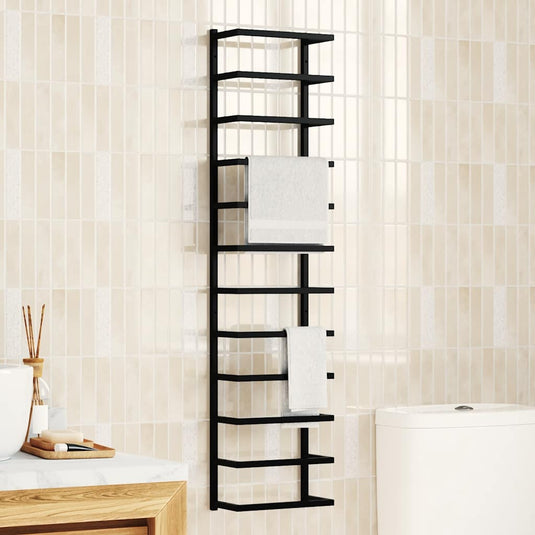 Vidaxl handdoekenrek 24x12x96 cm staal zwart