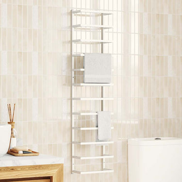 Vidaxl handdoekenrek 24x12x96 cm staal wit