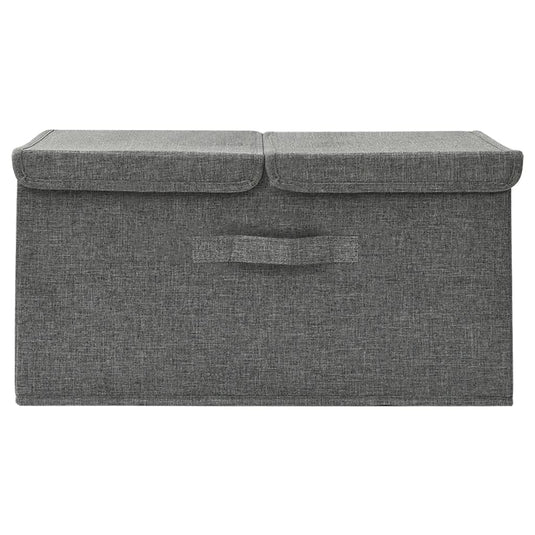 Vidaxl opbergbox 50x30x25 cm stof antracietkleurig