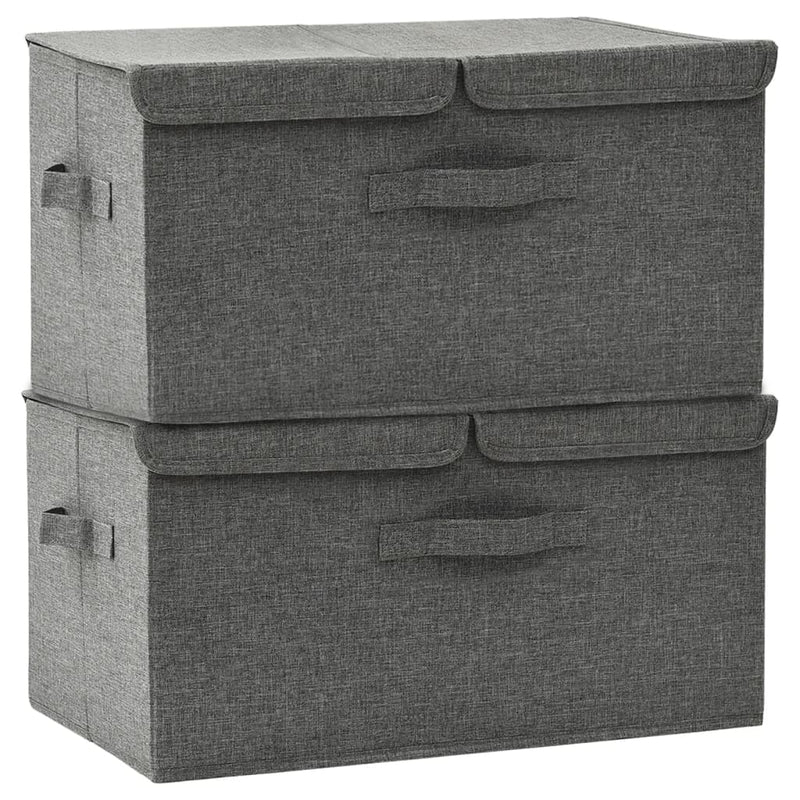 Load image into Gallery viewer, Vidaxl opbergboxen 2 st 50x30x25 cm stof antracietkleurig
