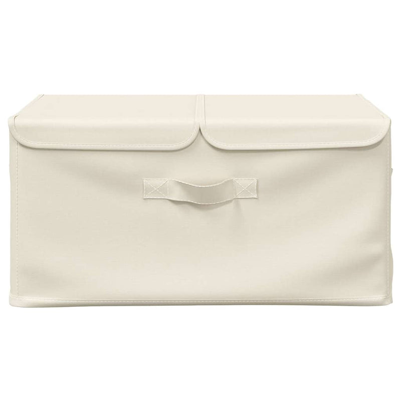 Load image into Gallery viewer, Vidaxl opbergbox 50x30x25 cm stof crèmekleurig
