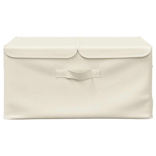 Vidaxl opbergboxen 2 st 50x30x25 cm stof crèmekleurig