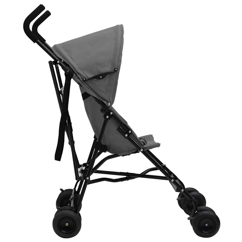Load image into Gallery viewer, Vidaxl kinderbuggy staal lichtgrijs en zwart
