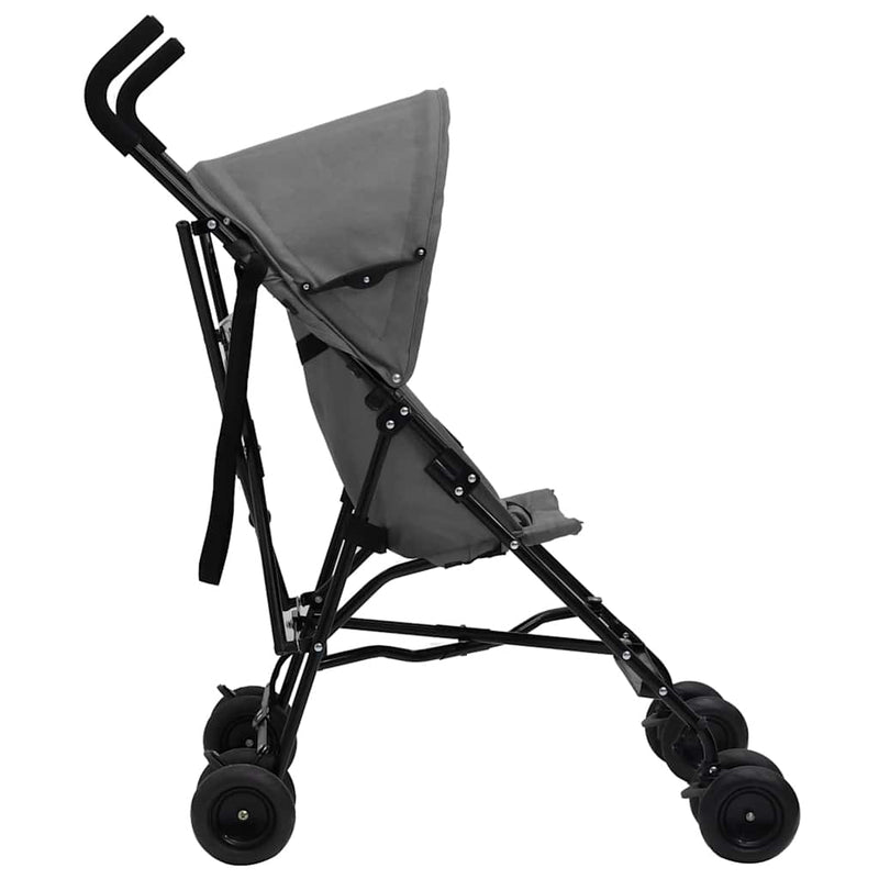 Load image into Gallery viewer, Vidaxl kinderbuggy staal lichtgrijs en zwart
