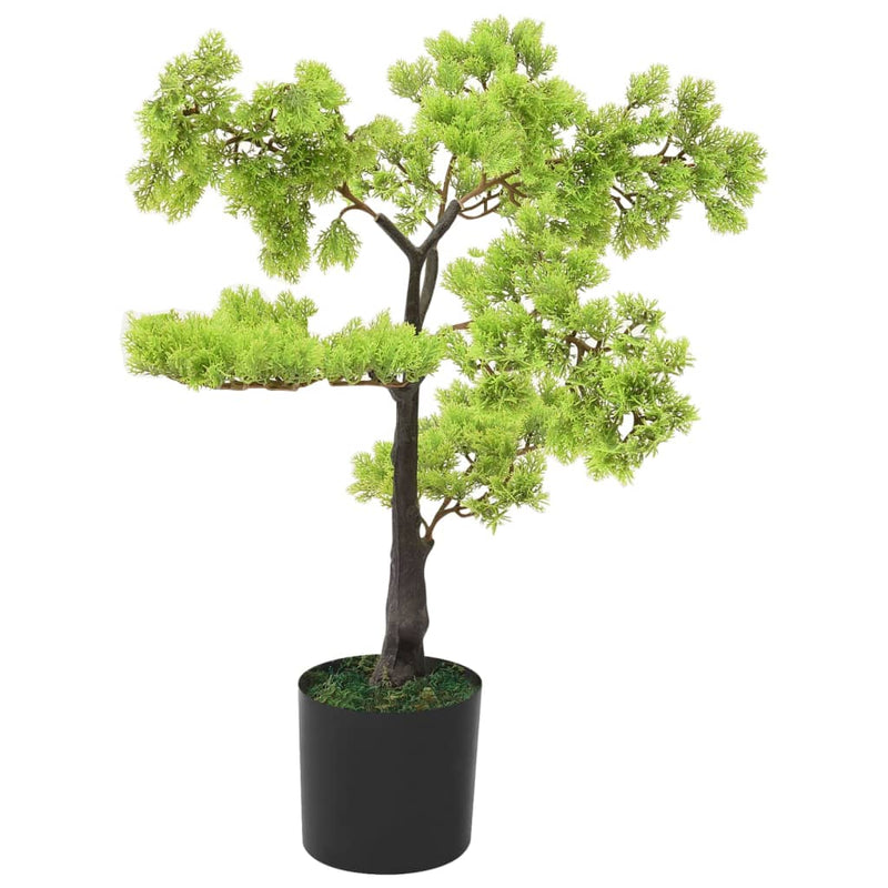 Load image into Gallery viewer, Vidaxl kunstplant met pot cipres bonsai 60 cm groen
