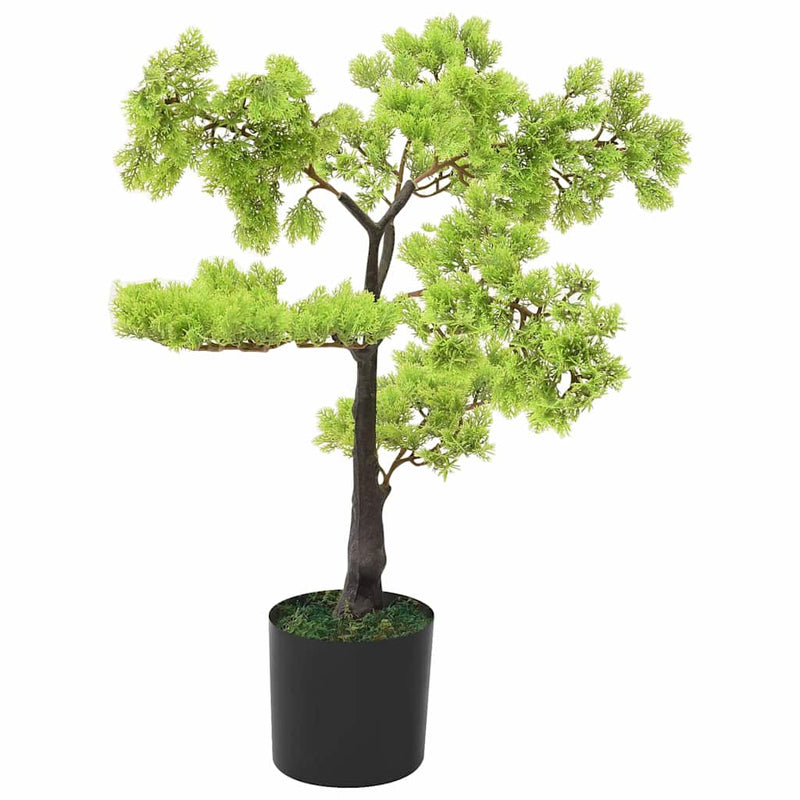 Load image into Gallery viewer, Vidaxl kunstplant met pot cipres bonsai 60 cm groen
