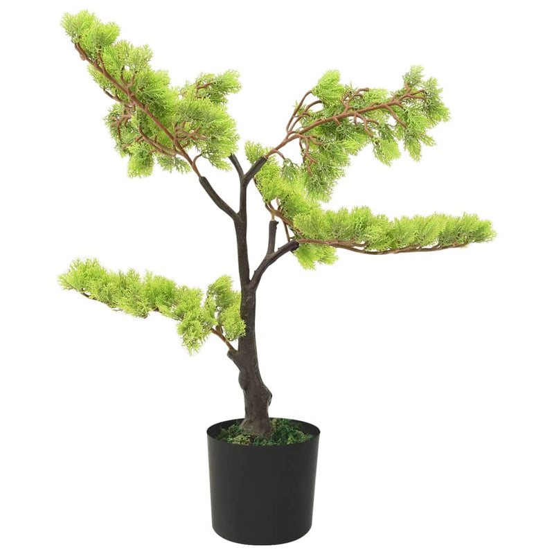 Load image into Gallery viewer, Vidaxl kunstplant met pot cipres bonsai 60 cm groen
