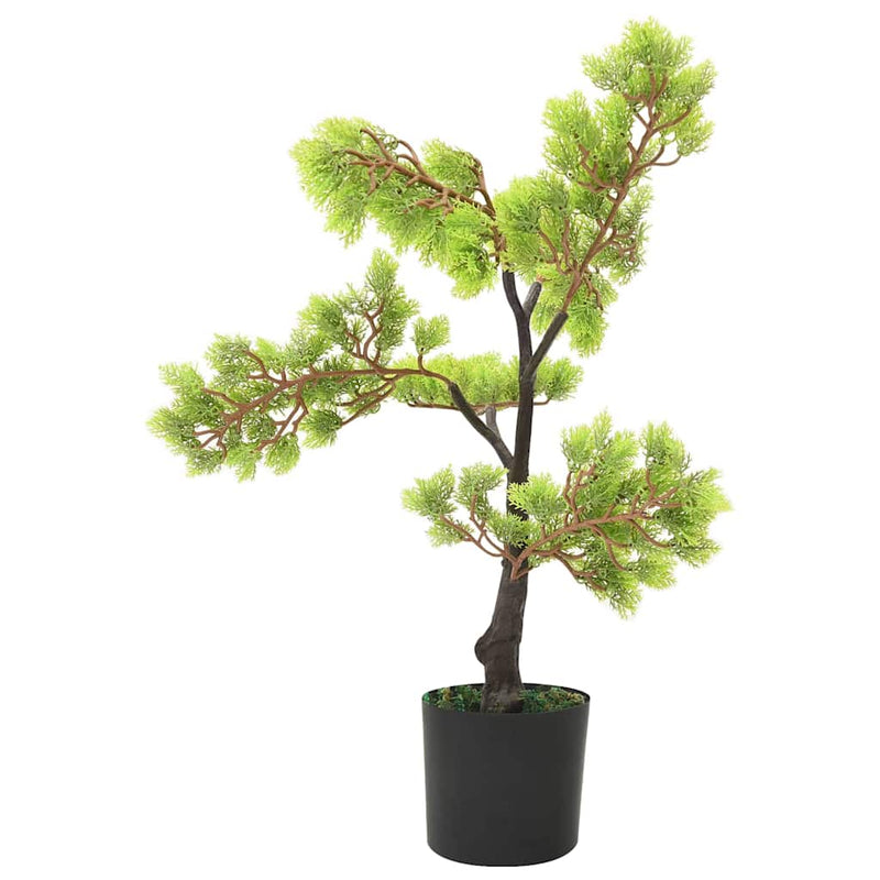 Load image into Gallery viewer, Vidaxl kunstplant met pot cipres bonsai 60 cm groen
