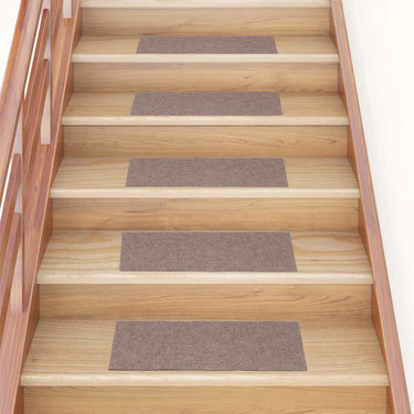 Vidaxl trapmatten zelfklevend 15 stuks 60x25 cm lichtbruin rechthoekig