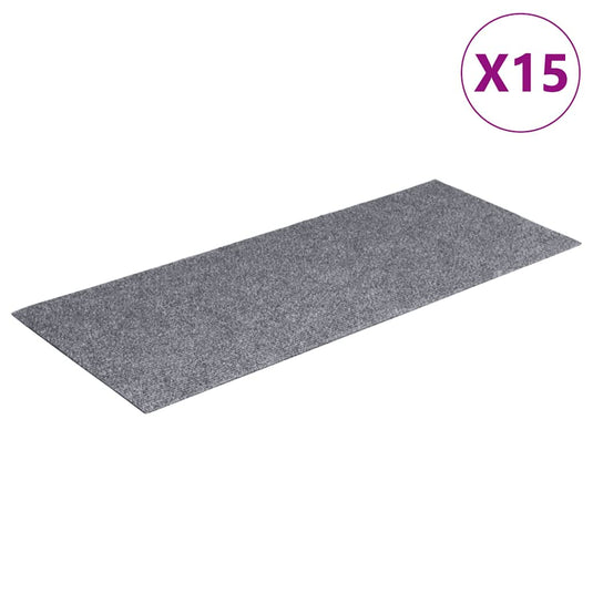Vidaxl trapmatten zelfklevend 15 stuks 60x25 cm lichtgrijs rechthoekig