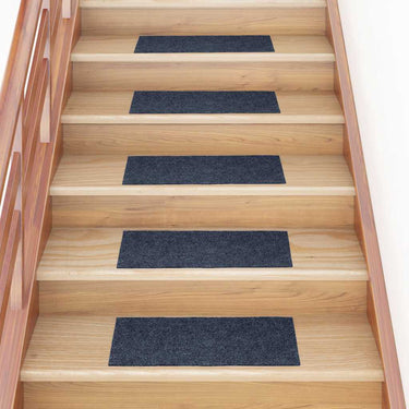 Vidaxl trapmatten zelfklevend 15 stuks 60x25 cm grijs blauw rechthoekig