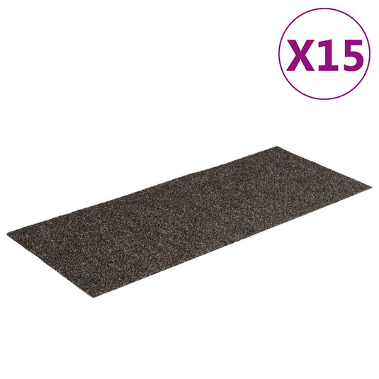Vidaxl trapmatten zelfklevend 15 stuks 60x25 cm antraciet rechthoekig