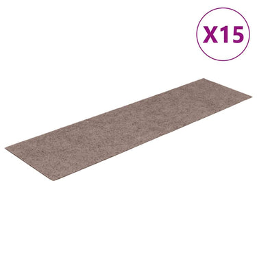 Vidaxl trapmatten zelfklevend 15 stuks 76x20 cm lichtbruin rechthoekig