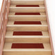 Vidaxl trapmatten zelfklevend 15 stuks 76x20 cm bordeaux rood rechthoekig