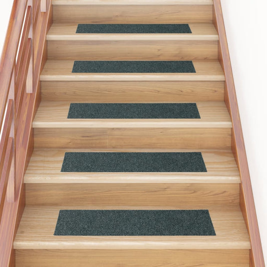 Vidaxl trapmatten zelfklevend 15 stuks 76x20 cm groen rechthoekig
