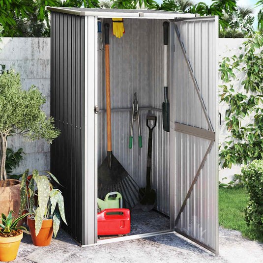 Vidaxl tuinschuur 118,5x97x209,5 cm gegalvaniseerd staal antraciet