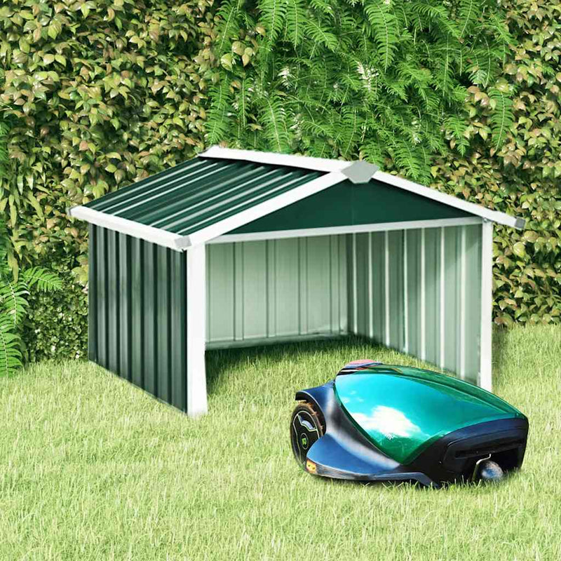 Load image into Gallery viewer, Vidaxl overkapping voor robotmaaier 92x97x63 cm staal groen

