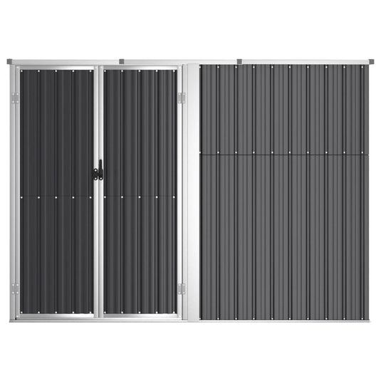 VidaXL Tuinschuur 225x89x161 cm gegalvaniseerd staal antracietkleurig