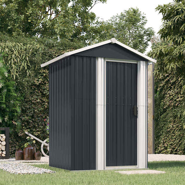 Vidaxl tuinschuur 126x97,5x177 cm gegalvaniseerd staal antracietkleur