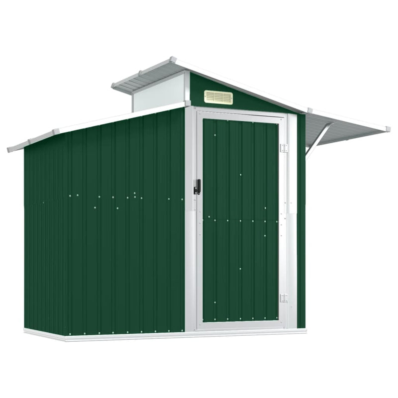 Load image into Gallery viewer, VidaXL Tuinschuur 270x130x208,5 cm gegalvaniseerd staal groen
