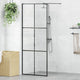 Vidaxl inloopdouchewand 80x195 cm esg-glas transparant en zwart