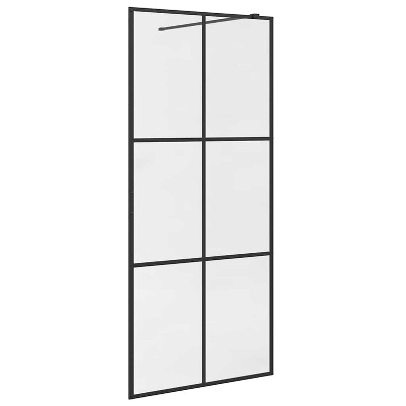 Load image into Gallery viewer, Vidaxl inloopdouchewand 90x195 cm esg-glas transparant en zwart
