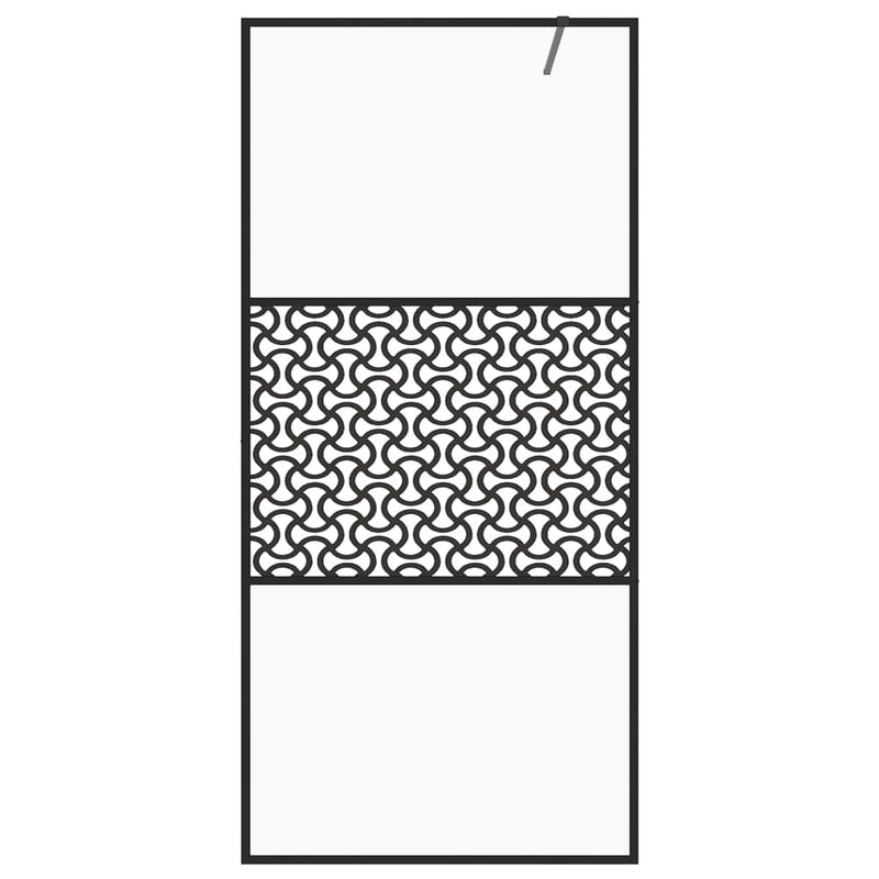 Load image into Gallery viewer, Vidaxl inloopdouchewand 80x195 cm esg-glas transparant en zwart
