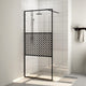 Vidaxl inloopdouchewand 100x195 cm esg-glas transparant en zwart