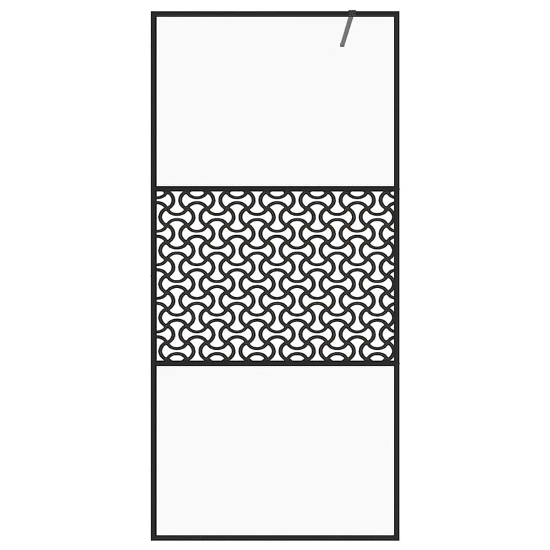 Load image into Gallery viewer, Vidaxl inloopdouchewand 115x195 cm esg-glas transparant en zwart
