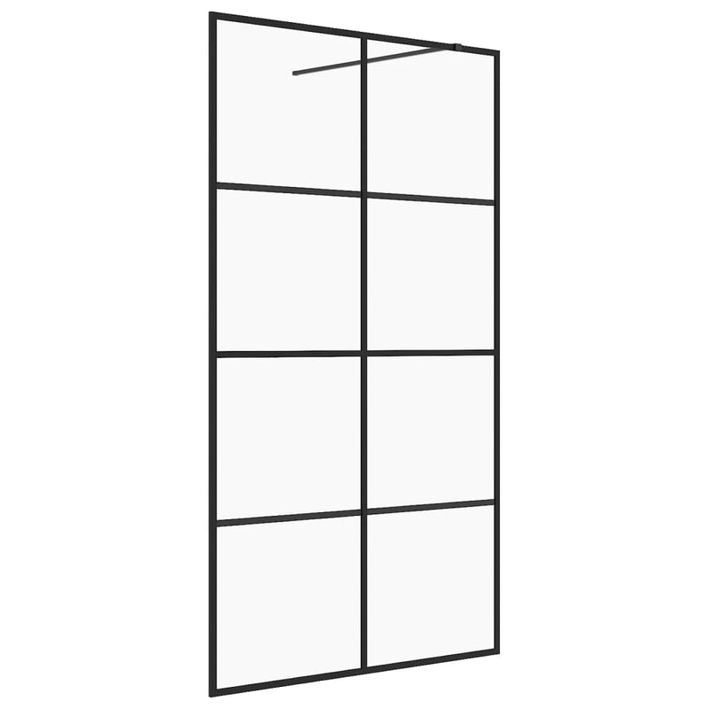 Load image into Gallery viewer, VidaXL Inloopdouchewand 140x195 cm ESG-glas transparant en zwart
