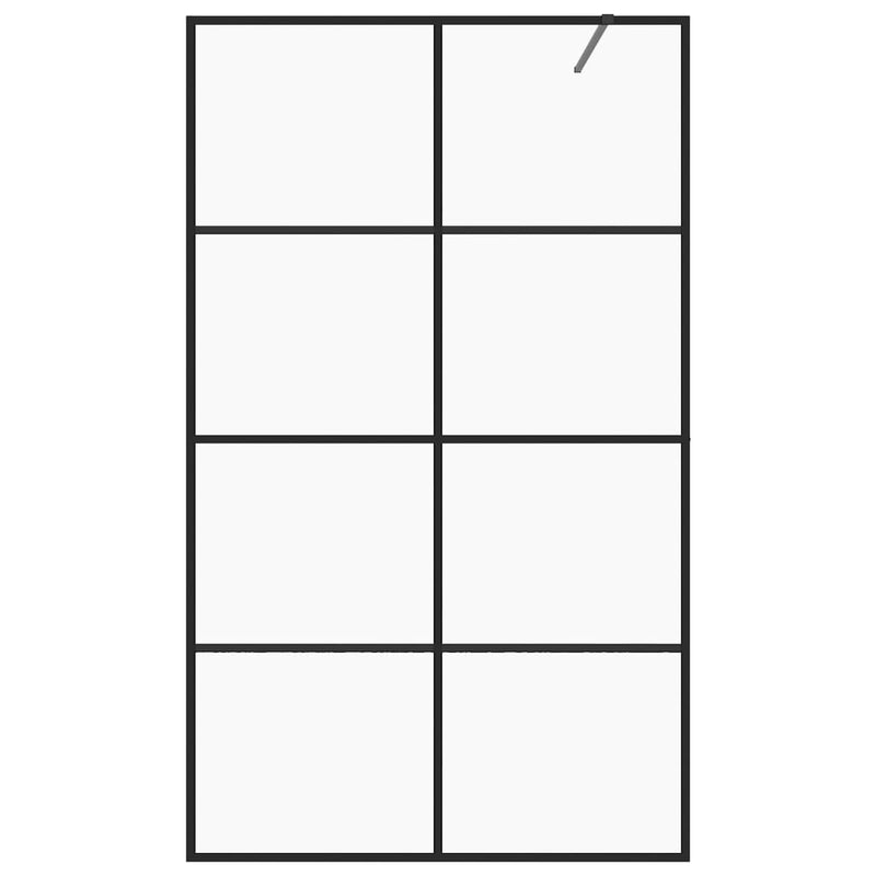 Load image into Gallery viewer, VidaXL Inloopdouchewand 140x195 cm ESG-glas transparant en zwart
