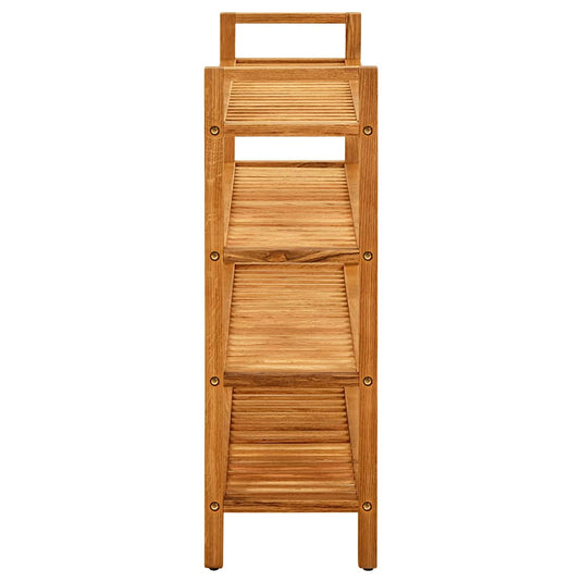 Vidaxl schoenenrek met 4 schappen 100x27x80 cm massief eikenhout