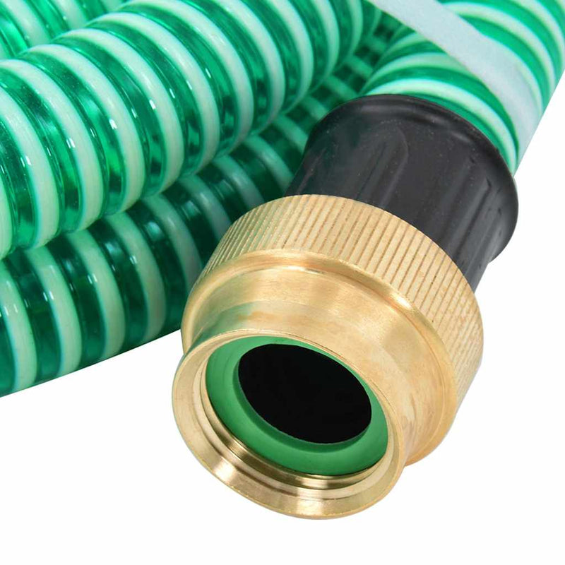 Load image into Gallery viewer, Vidaxl zuigslang met messing koppelingen 1,1'' 20 m pvc groen
