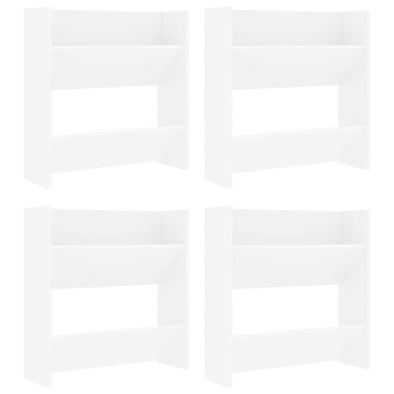 Afbeelding laden in galerijviewer, Vidaxl wandschoenenkasten 4 st 60x18x60 cm bewerkt hout wit
