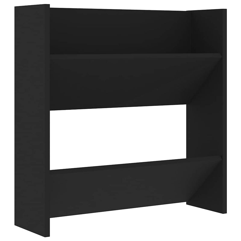 Load image into Gallery viewer, Vidaxl wandschoenenkast 60x18x60 cm bewerkt hout zwart
