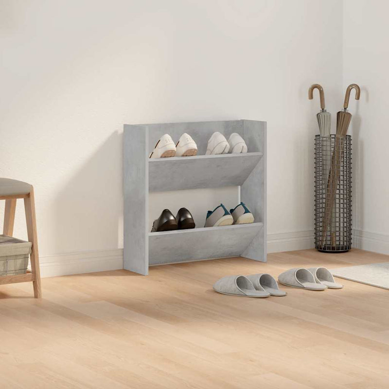 Afbeelding laden in galerijviewer, Vidaxl wandschoenenkast 60x18x60 cm spaanplaat betongrijs

