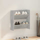 Vidaxl wandschoenenkast 60x18x60 cm spaanplaat betongrijs