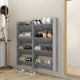 VidaXL Wandschoenenkasten 4 st 60x18x60 cm bewerkt hout betongrijs