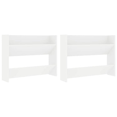 Vidaxl wandschoenenkasten 2 st 80x18x60 cm spaanplaat wit