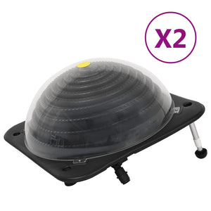Vidaxl solarverwarmingen voor zwembad 2 st 75x75x36 cm hdpe aluminium