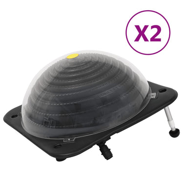 Vidaxl solarverwarmingen voor zwembad 2 st 75x75x36 cm hdpe aluminium