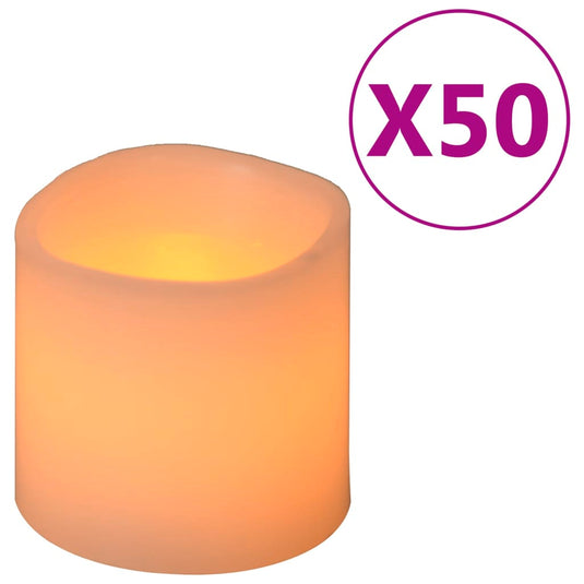 Vidaxl kaarsen 50 st led warmwit