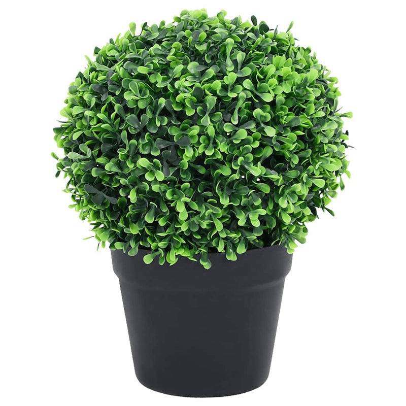 Load image into Gallery viewer, Vidaxl kunstplanten met pot 2 st buxus bolvorming 37 cm groen
