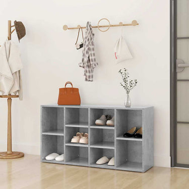 Vidaxl schoenenbank 103x30x55 cm bewerkt hout betongrijs
